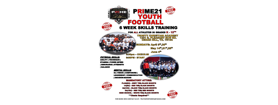 2017 Prime21 FREE Youth Football Camps