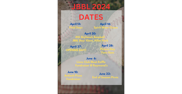 JBBL Important Dates