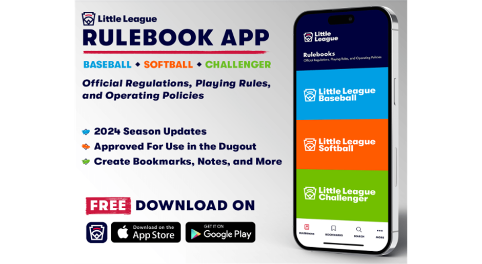 Download the Little League Rulebook App