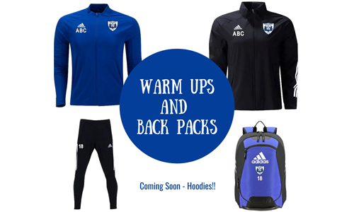 Warm Ups and Back Packs 