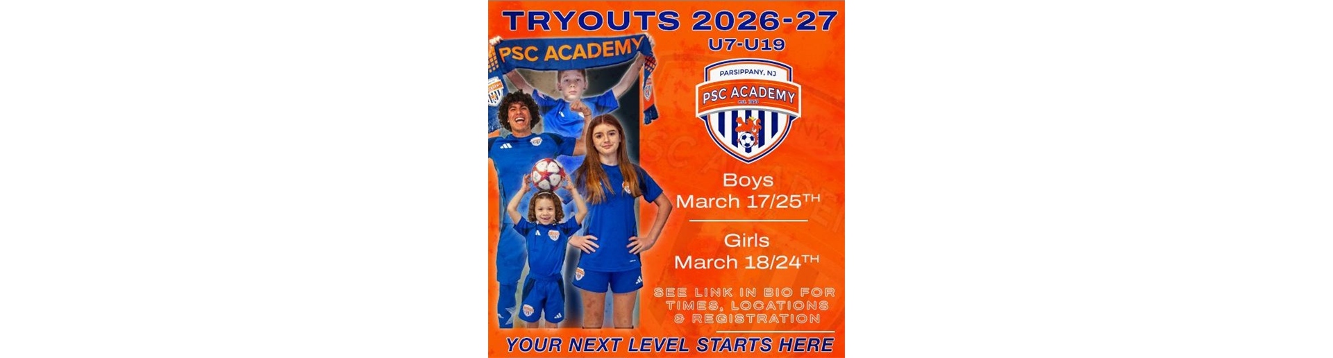 PSC 2026-27 TRAVEL Tryouts