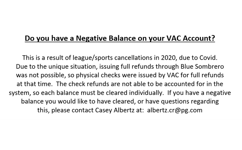 Do You have a negative VAC Account Balance?