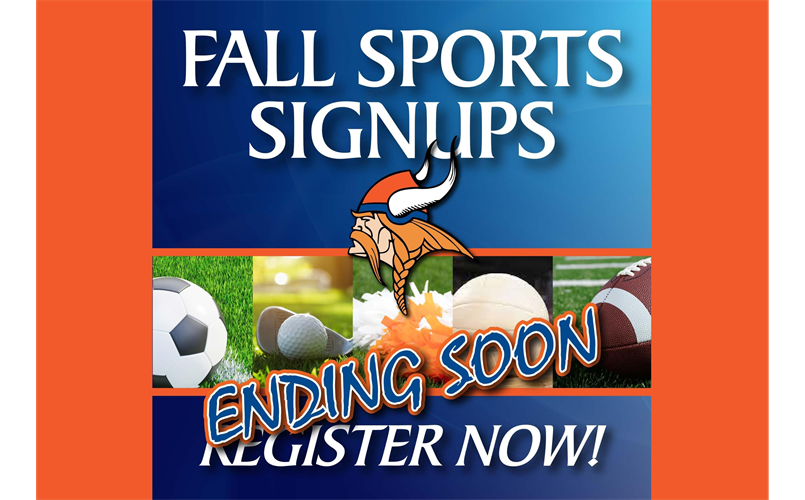 Signups for Cheer, Football and Golf End on May 28