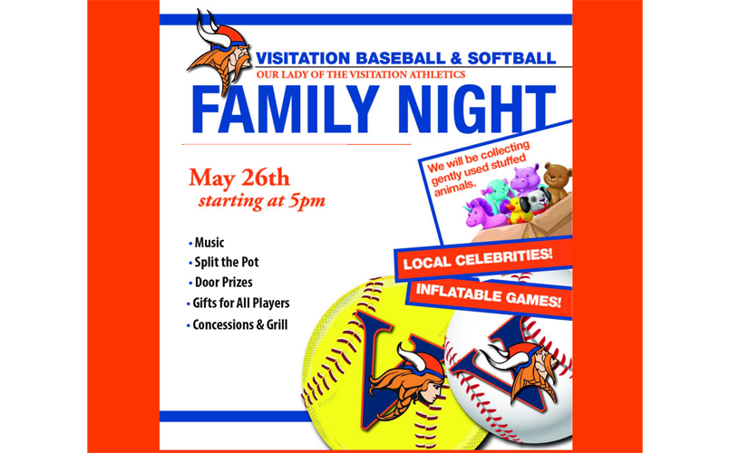Baseball & Softball Family Night on May 26