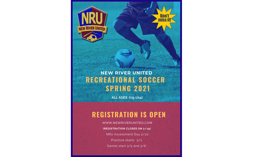 NRU Spring 2021 Recreational Registration Open!