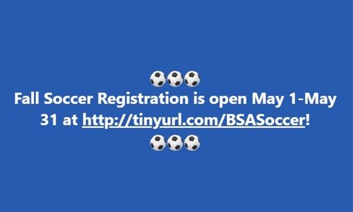 2023 Fall Soccer Registration