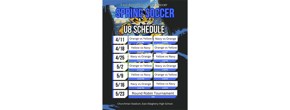 Spring U8 Schedule