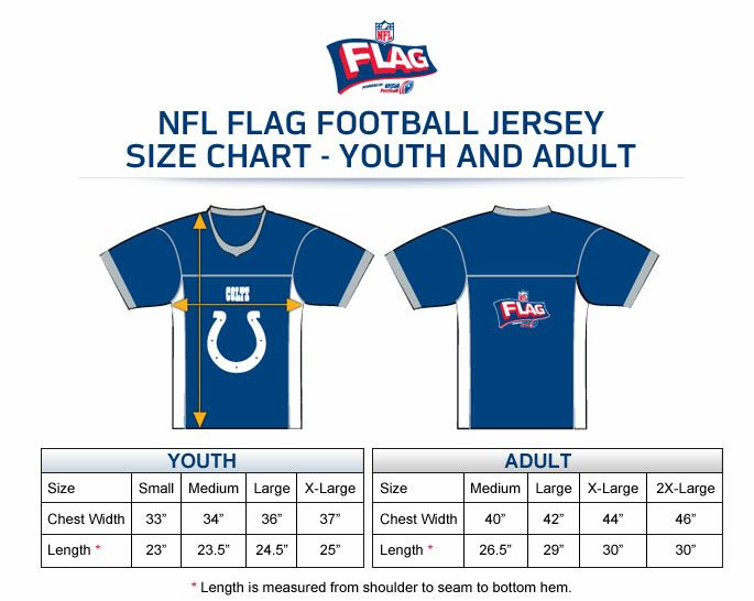 nfl shop youth size chart