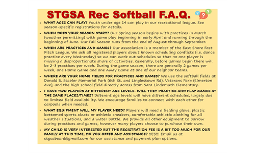 Have questions Recreational Fast-Pitch Softball?