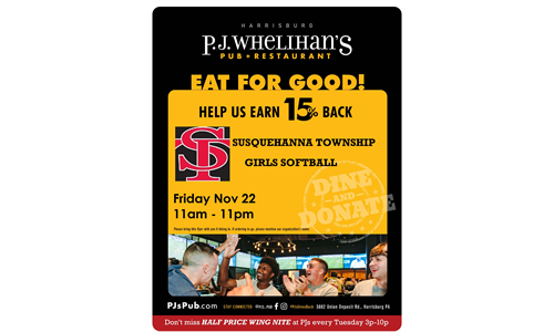 Dine and Donate with PJ Whelihan's 