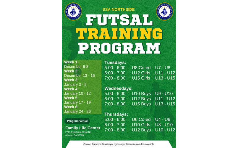 Register for Winter Futsal Training Program 