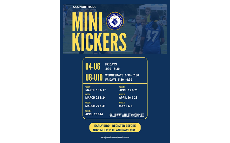 Mini Kicker's Spring Season Registration Now Open