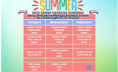 2025 SUMMER GROUP FITNESS SCHEDULE!
