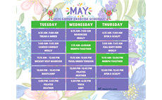 2026 May GROUP FITNESS SCHEDULE!