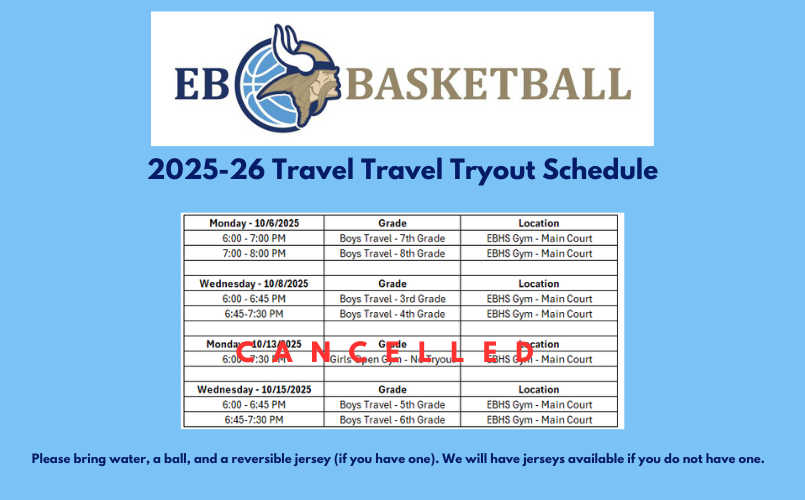 Travel Tryout Schedule