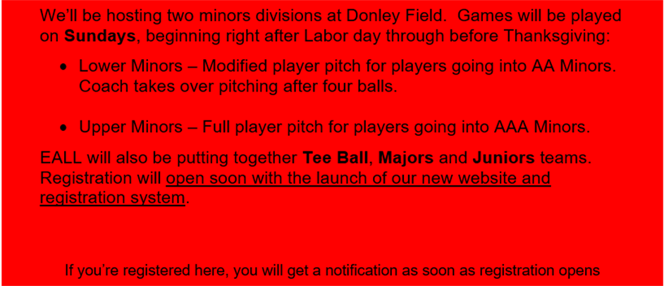 Fall Ball Registration