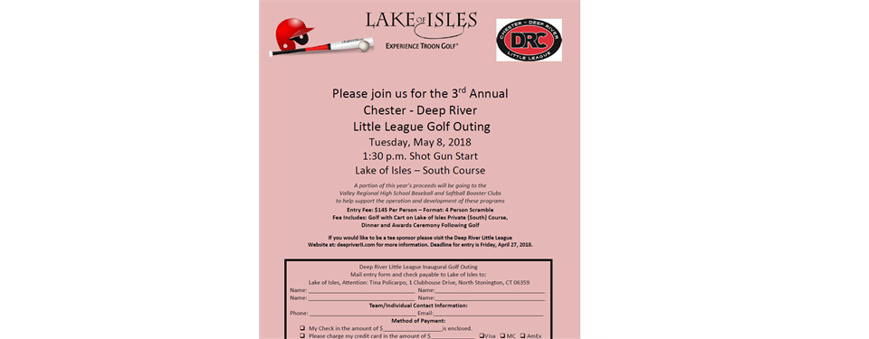 3rd Annual DRC Golf Outing at Lake of Isles