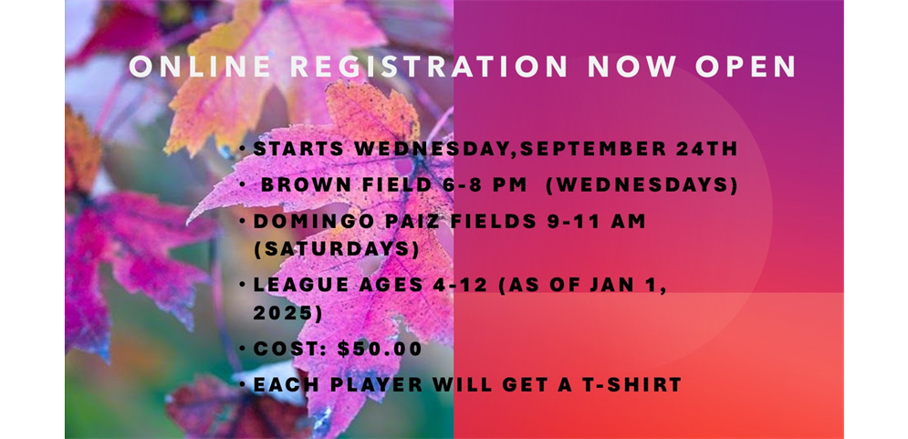 Fall Ball Registration now open