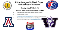 2019 U of A Little League Softball Days - Arizona vs Washington