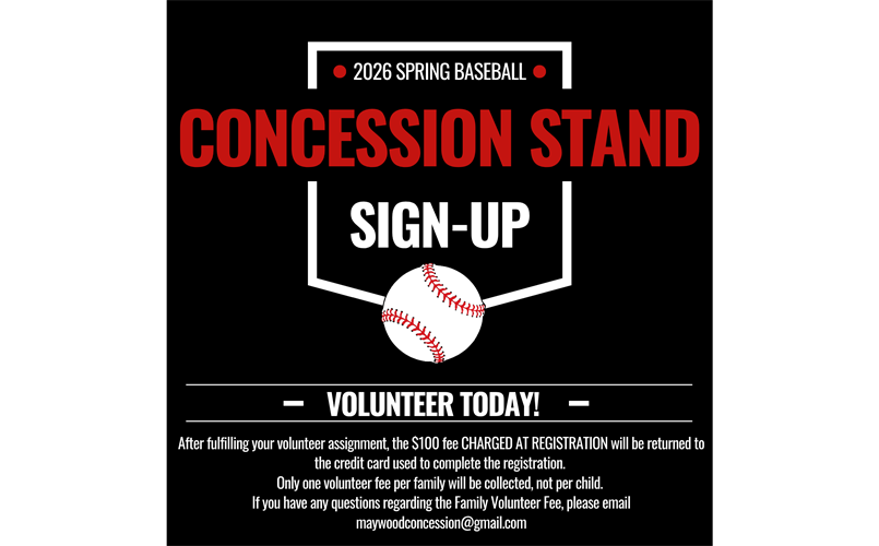 Concession Stand Sign Up