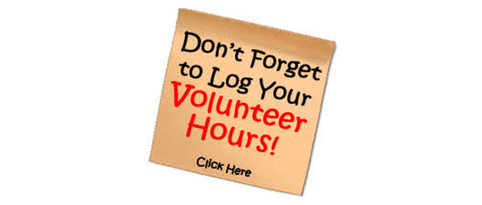 Don't forget to log your volunteer hours! 