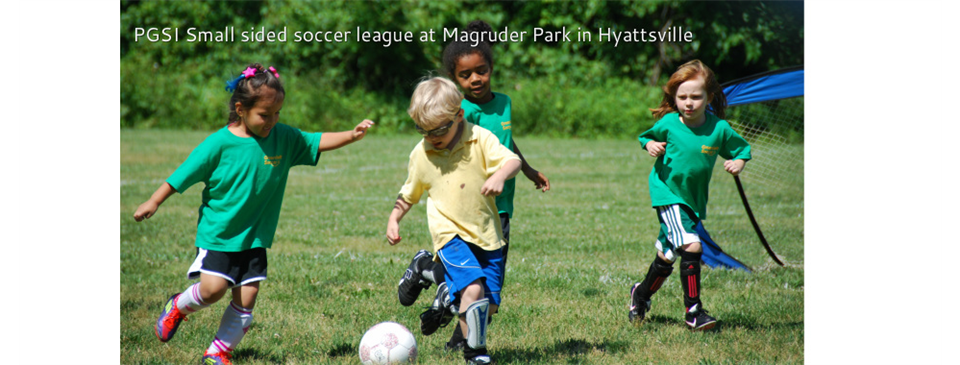 PGSI Small sided soccer league at Magruder Park in Hyattsville