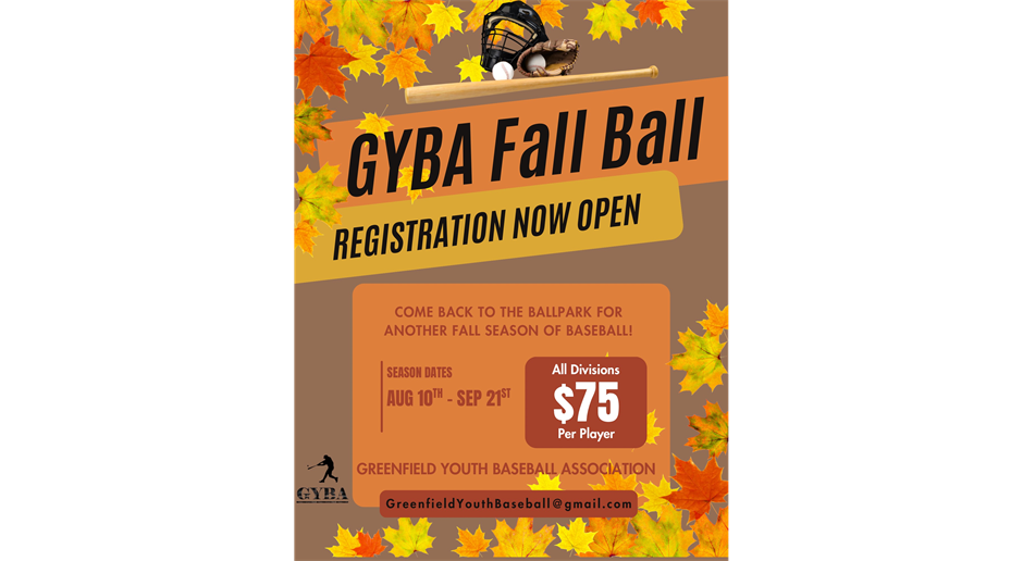 2025 Fall Ball-Registration OPEN