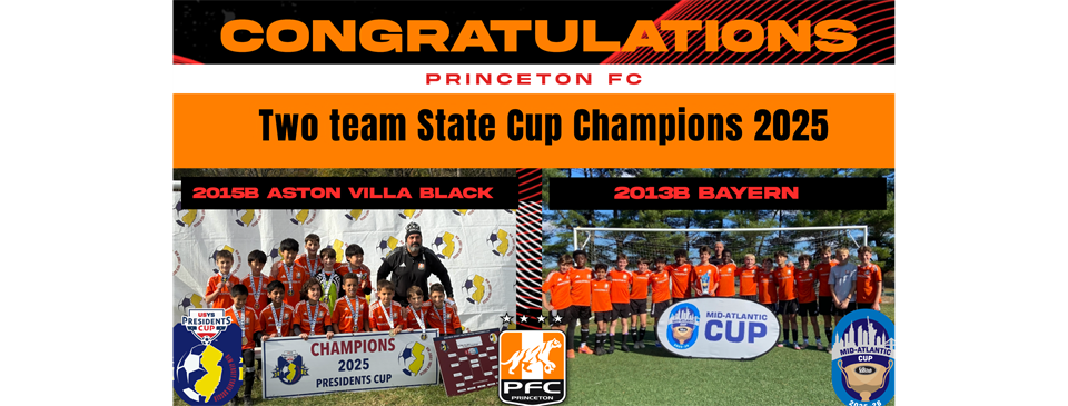 Two PFC Teams Win State Cup This Fall!