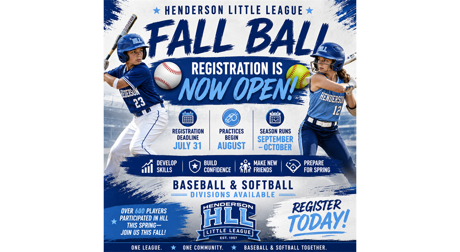 Fall ball registration is now open! 