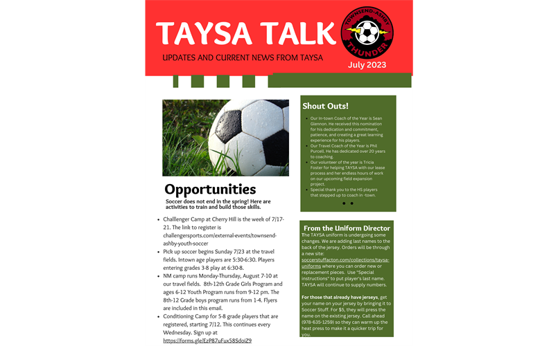 TAYSA Talk July 2023