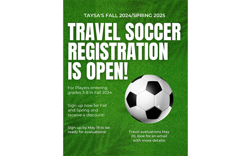 Travel Soccer Registration open