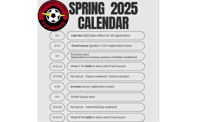 Spring 2025 Calendar