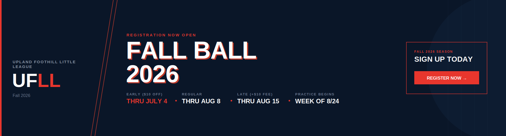 Fall 2026 Registration Now Open!