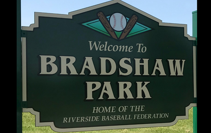 New Sign Welcoming you to Bradshaw Park!