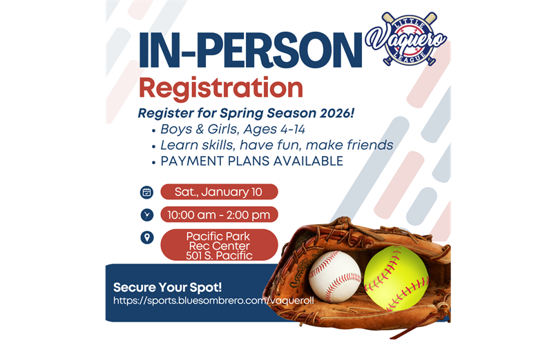 In-Person Registration on January 10, 2026