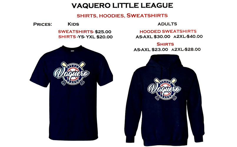 2026 Vaquero Little League Merchandise