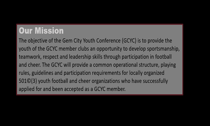 THE GCYC MISSION