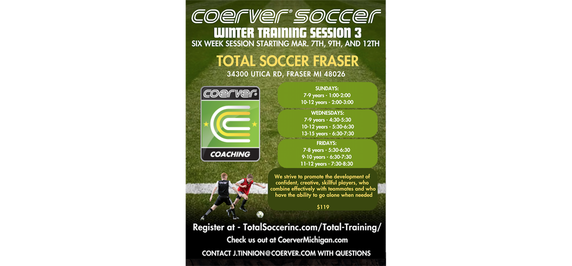 Coerver at Total Soccer Fraser!